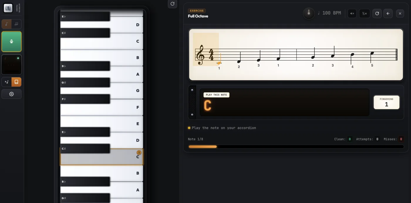Structured practice exercises piano