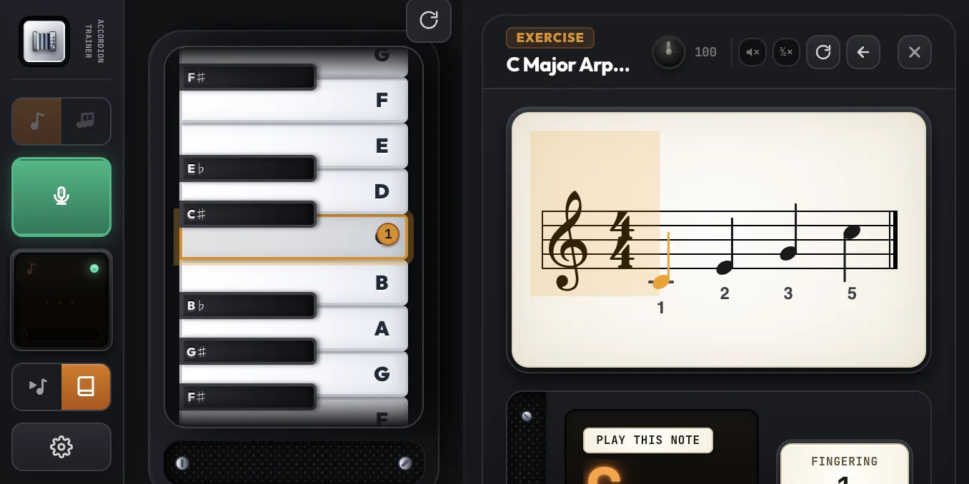Mobile device friendly piano